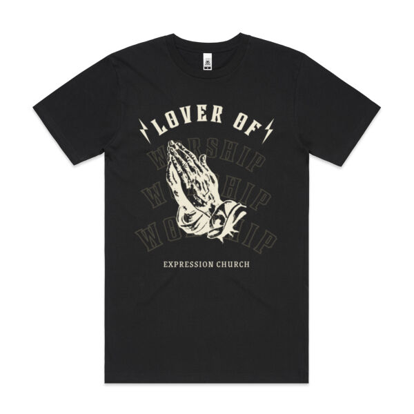 Lover Of Worship - Mens Block T shirt Thumbnail